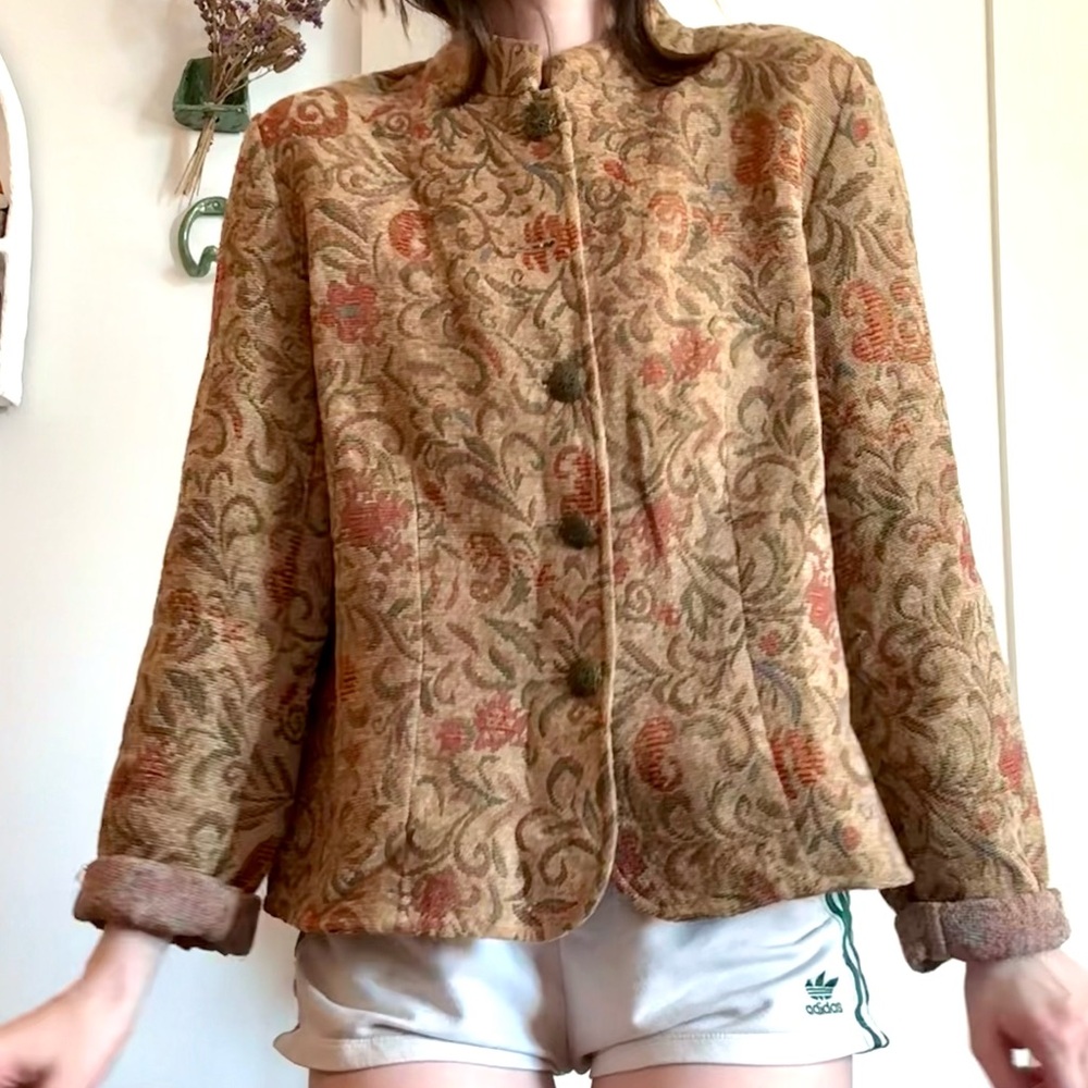 Dressbarn Multicolor Floral Blazer